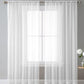White Sheer Window Curtain Set – 63" Rod Pocket Panels (Set of 2)