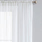 White Sheer Window Curtain Set – 63" Rod Pocket Panels (Set of 2)